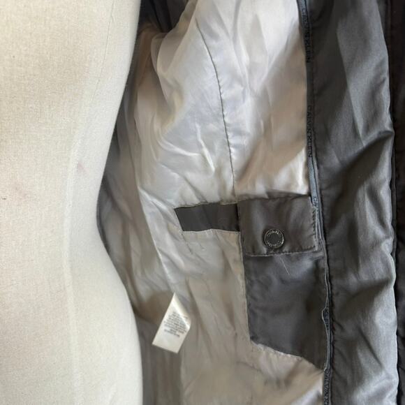 Calvin Klein Down Coat Long Puffer Jacket PM Faux Fur Hood Gray - Picture 5 of 9